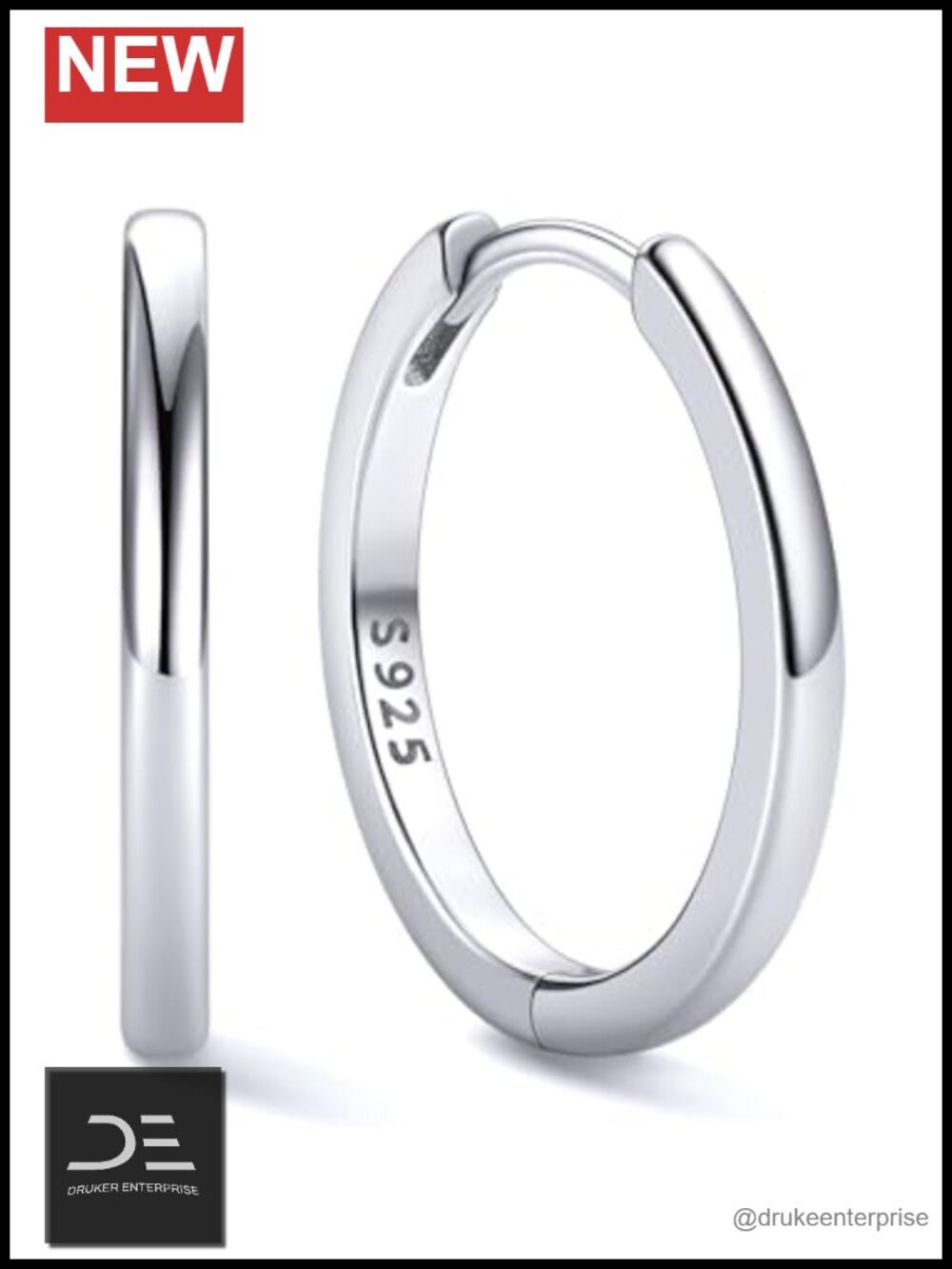 925 Sterling Silver Huggie Hoop Earrings for Women, 6-20MM, Hypoallergenic